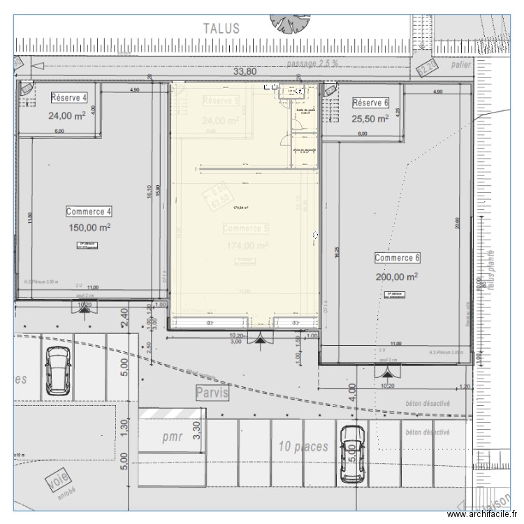 Plan fleuriste. Plan de 6 pièces et 195 m2