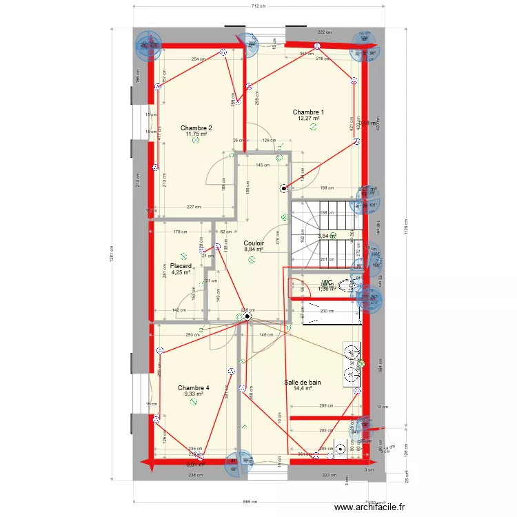 ferme 1er étage electricité. Plan de ferme 1er étage electricité. Plan de