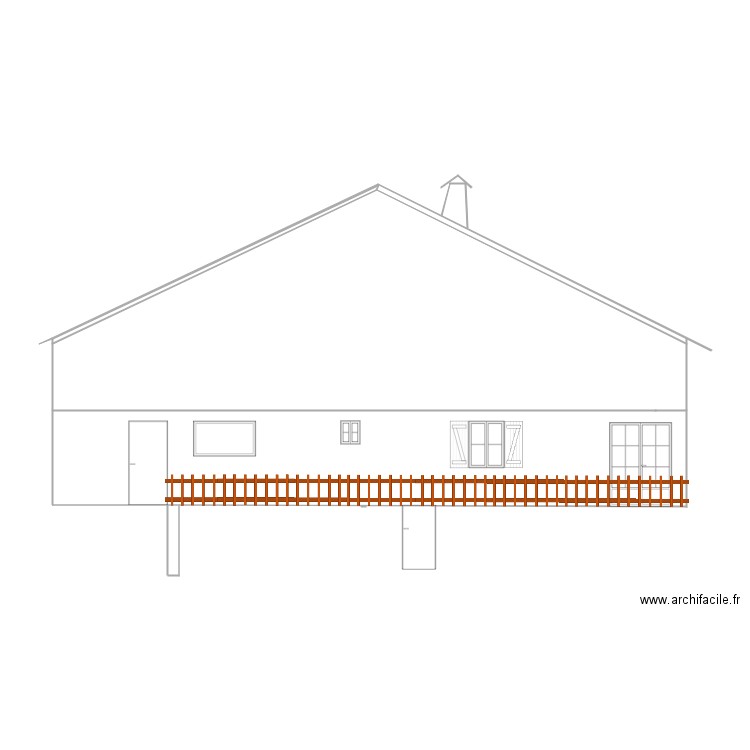 Façade Nord Modifications. Plan de 0 pièce et 0 m2