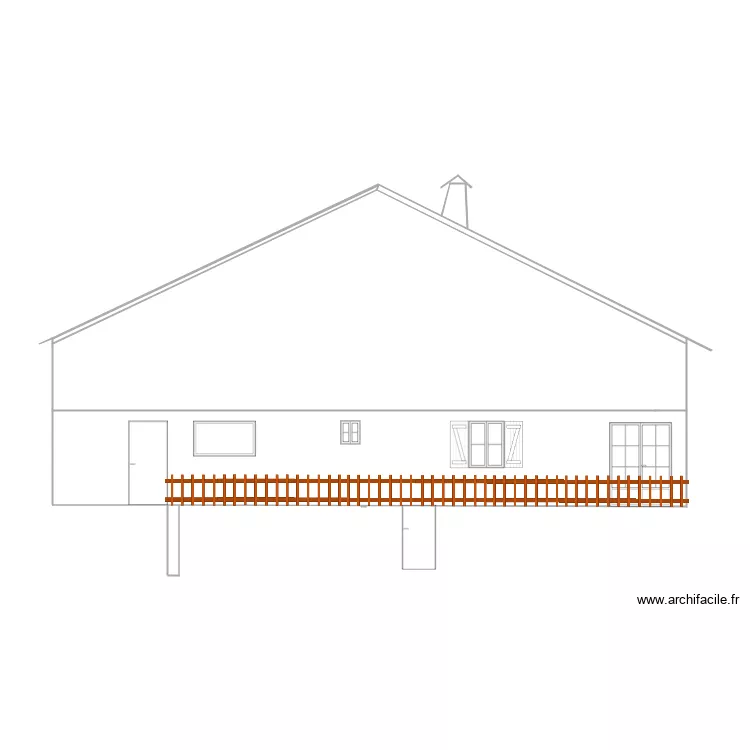 Fa&ccedil;ade Nord Modifications. Plan de 
