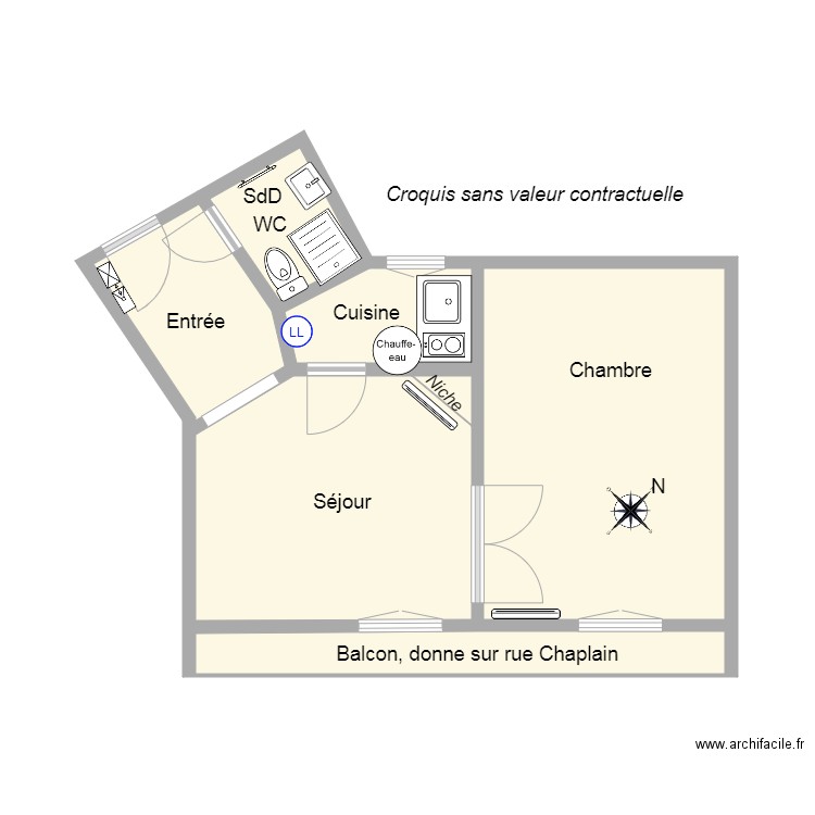 21 Brea. Plan de 0 pièce et 0 m2