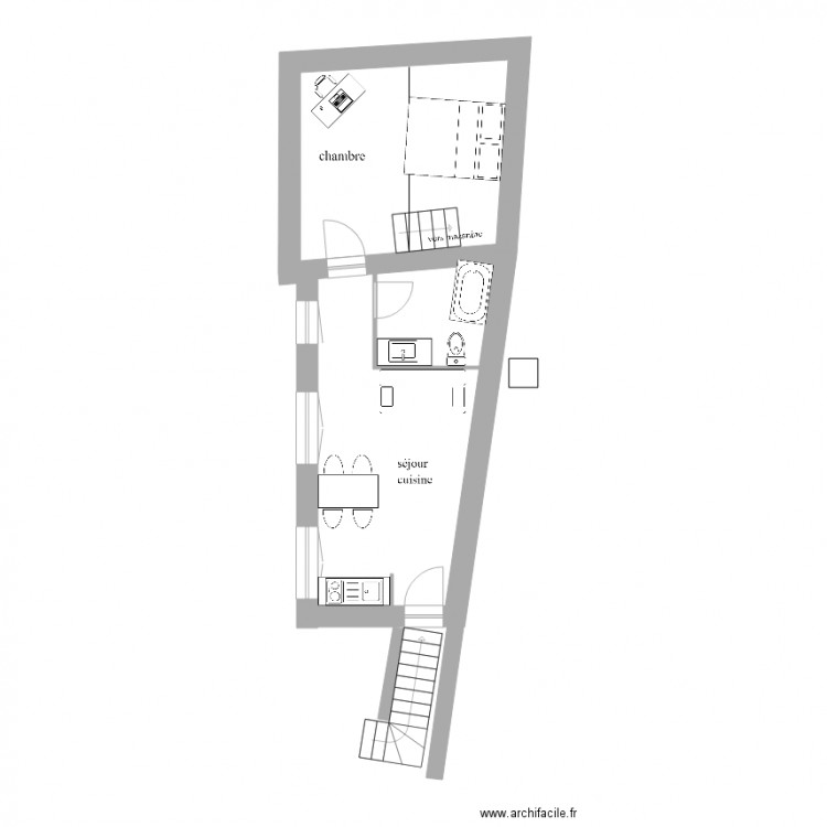 annexe 1 er étage. Plan de 0 pièce et 0 m2