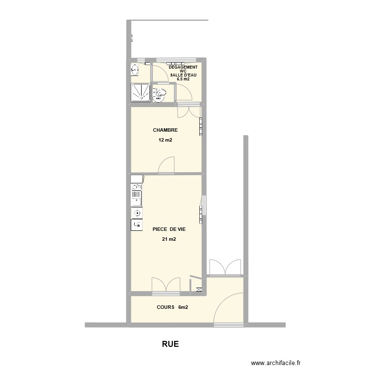 cenon. Plan de 5 pièces et 48 m2