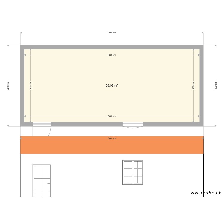 extention garage facade. Plan de 0 pièce et 0 m2