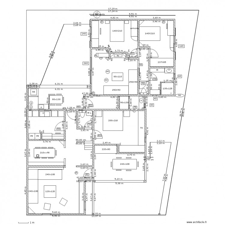 villa 25 RCH . Plan de 0 pièce et 0 m2