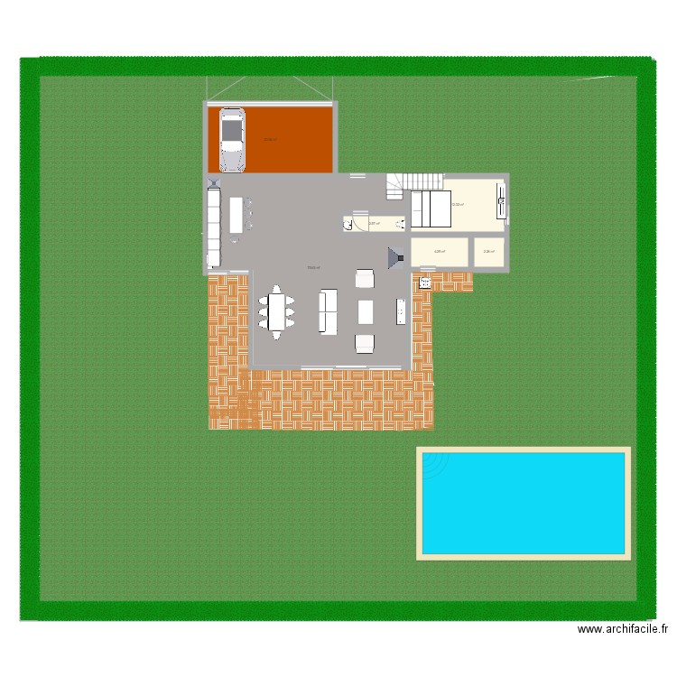 Mon plan de maison avec terrain de 714 m2. Plan de 0 pièce et 0 m2