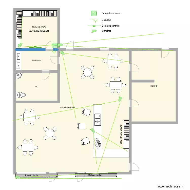 tabac les salles video. Plan de 