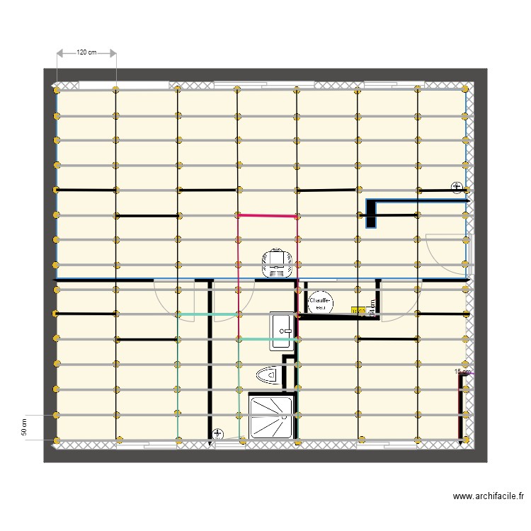 Appartement RDC PLACO Plafond. Plan de 0 pièce et 0 m2