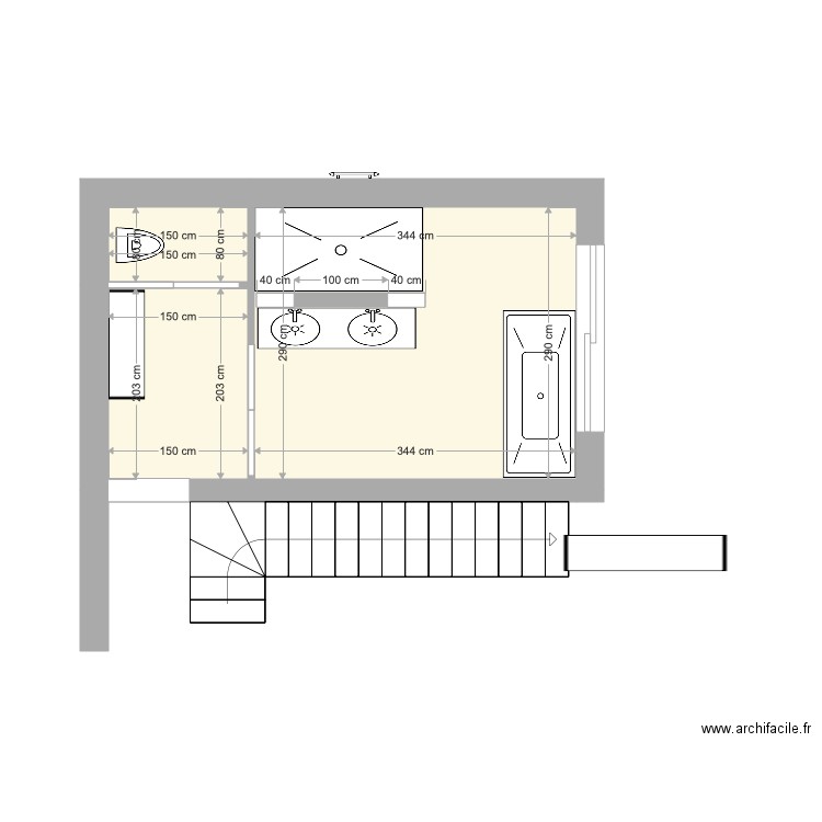 SDB etage 3. Plan de 0 pièce et 0 m2