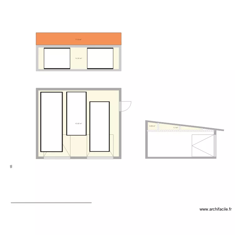 rhuis2. Plan de 5 pièces et 67 m²