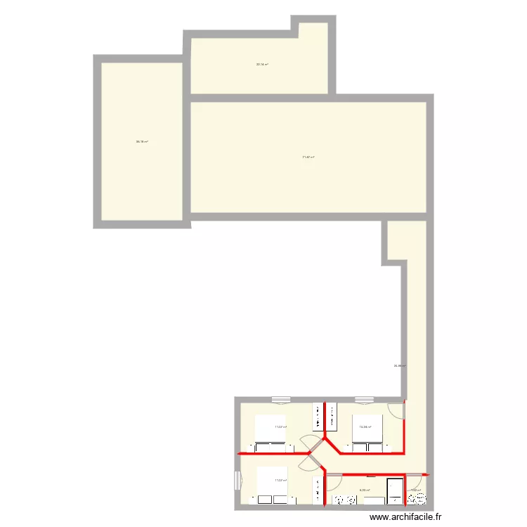 Option 1 gite v1. Plan de 