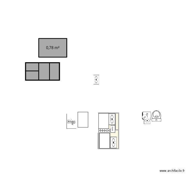 plan. Plan de 8 pièces et 3 m2