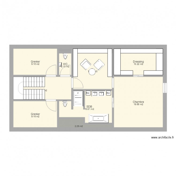 Maison grenier 20. Plan de 0 pièce et 0 m2