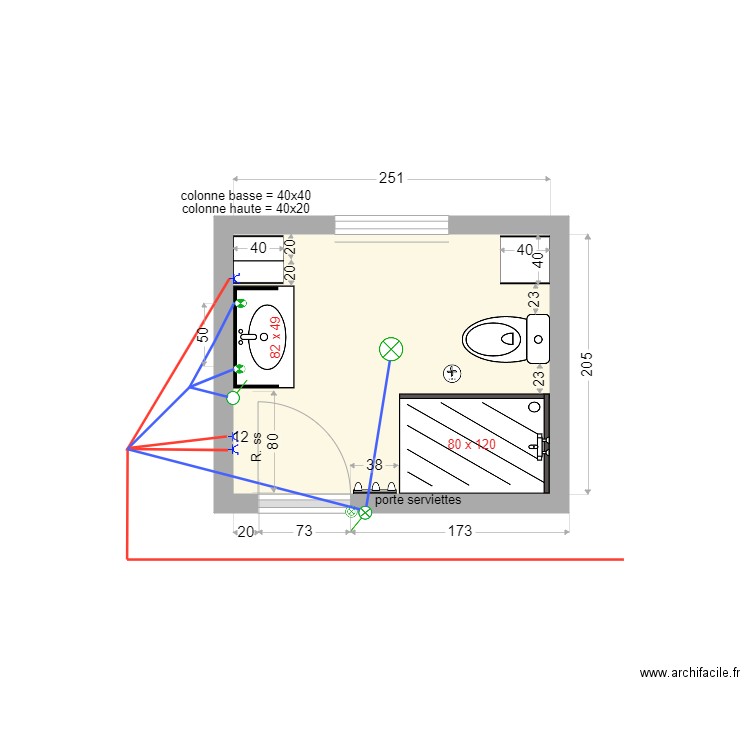 salle de bains 2021 12 08a. Plan de 1 pièce et 5 m2