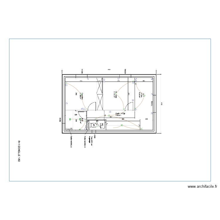 Paln elec R+1. Plan de 0 pièce et 0 m2