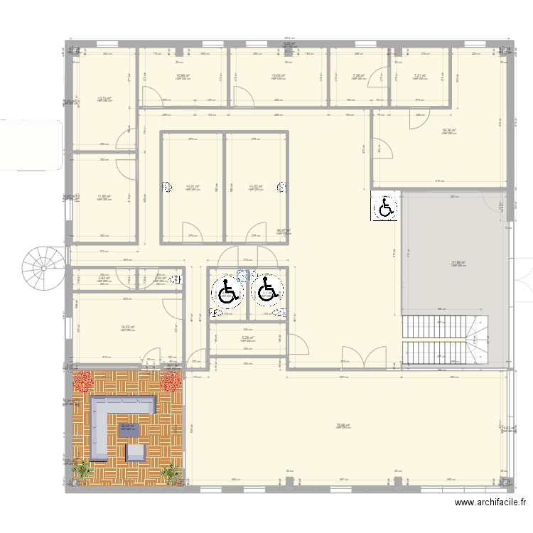 EMAIA LABO POUR LES MEUBLES 1. Plan de 69 pièces et 801 m2