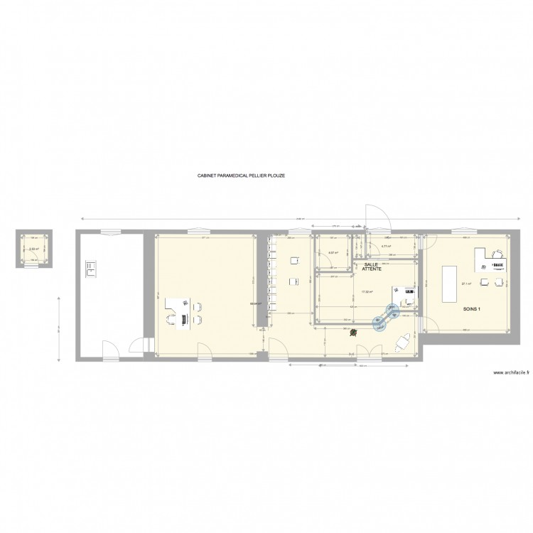 CABINET 1VERSION 5. Plan de 0 pièce et 0 m2