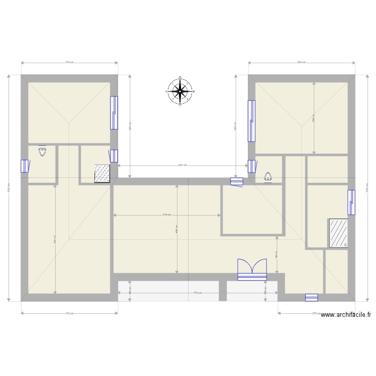  Plan maison H Penestin couverture. Plan de 0 pièce et 0 m2