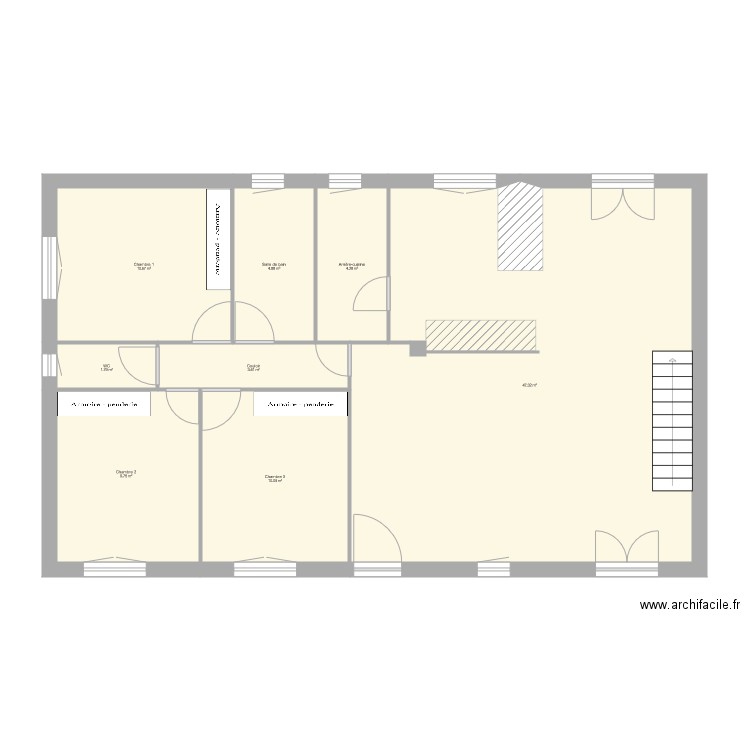 Plan maison rez de chaussée. Plan de 0 pièce et 0 m2