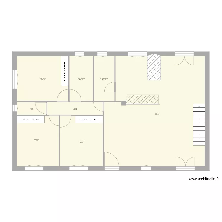 Plan maison rez de chauss&eacute;e. Plan de 