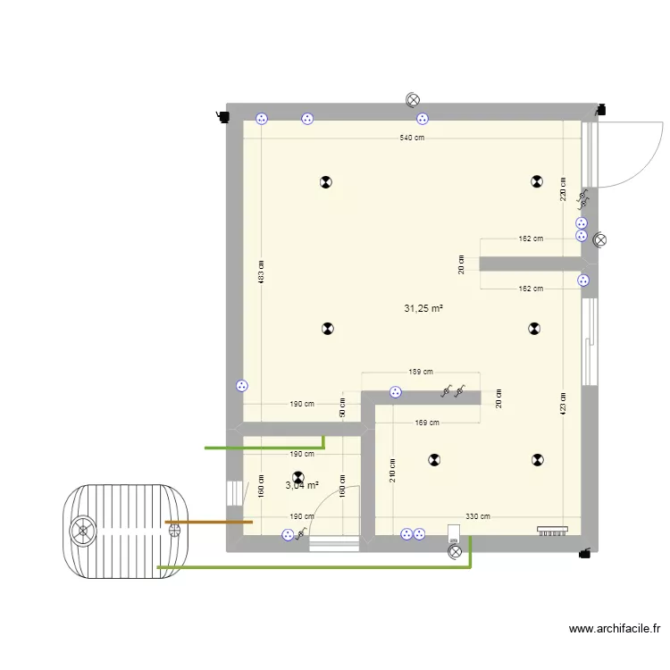 STUDIO LA FERME. Plan de 