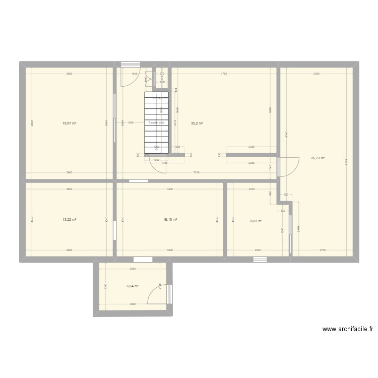 croquis rez-de-chaussée version original. Plan de 0 pièce et 0 m2