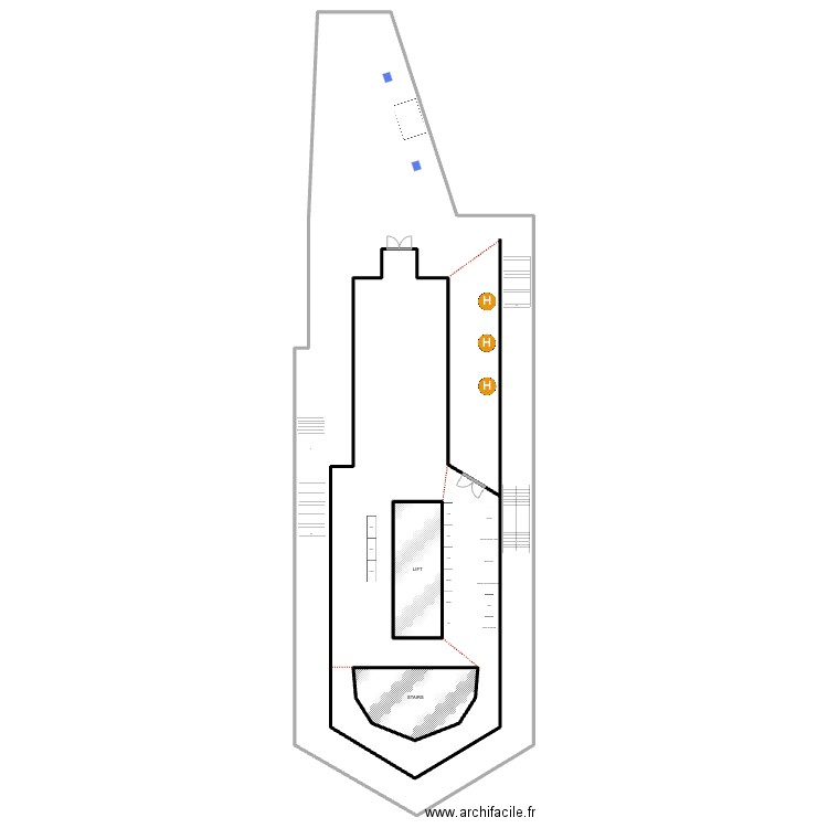 Implant Sphinx Observatory V1. Plan de 4 pièces et 1572 m2