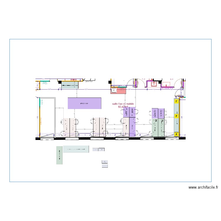 salle de fixe et mobible . Plan de 0 pièce et 0 m2