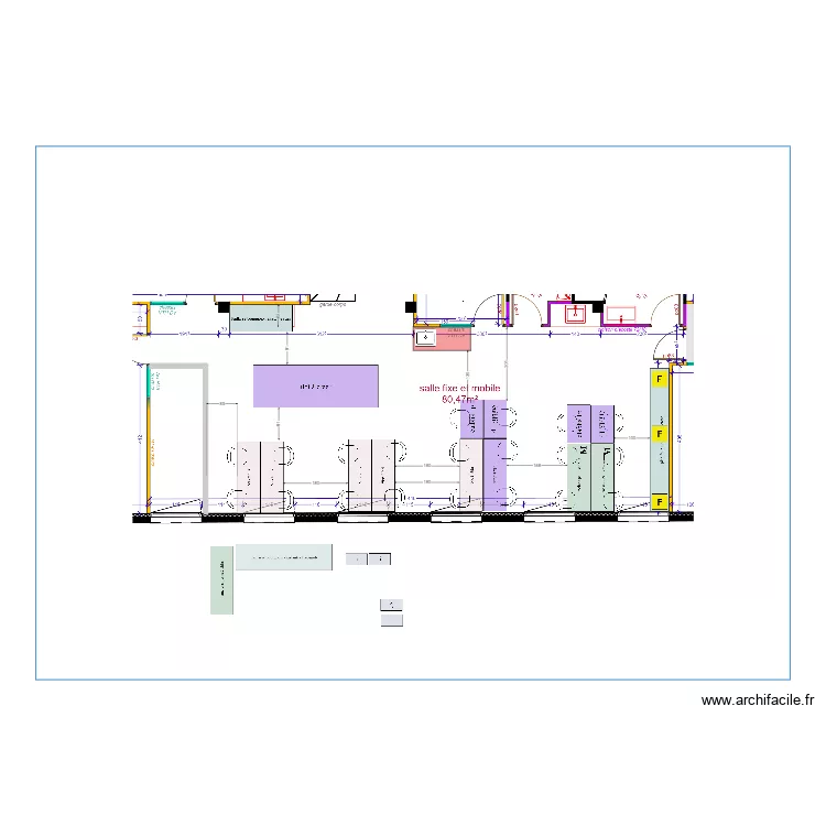 salle de fixe et mobible . Plan de salle de fixe et mobible . Plan de