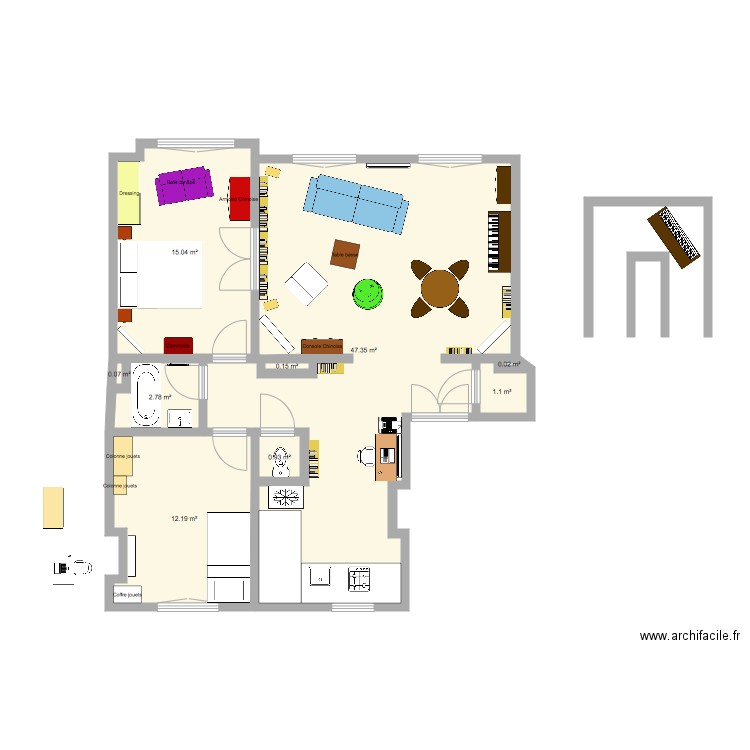 tolbiac aménagement 2. Plan de 0 pièce et 0 m2