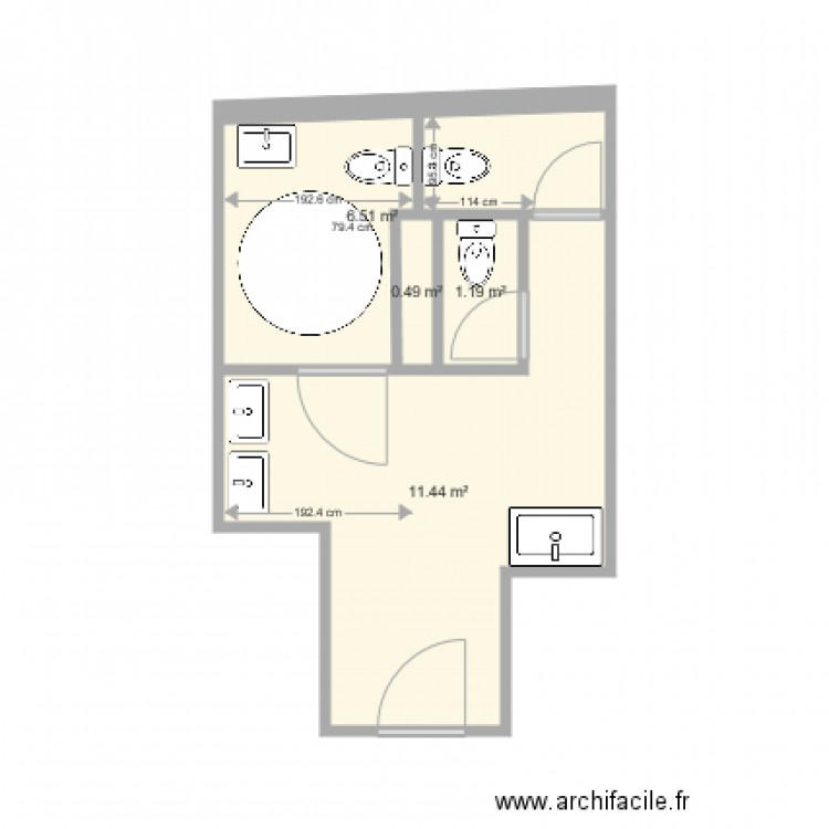 Toilettes Le Charcot ERP4. Plan de 0 pièce et 0 m2