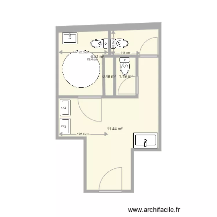 Toilettes Le Charcot ERP4. Plan de Toilettes Le Charcot ERP4. Plan de