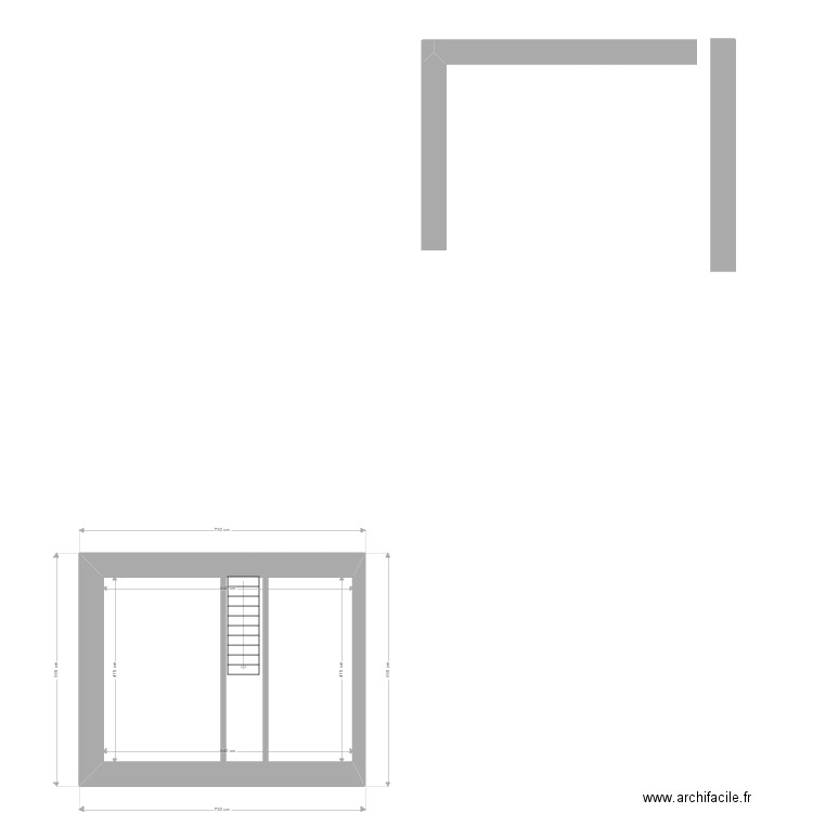 lesco étage. Plan de 1 pièce et 30 m2