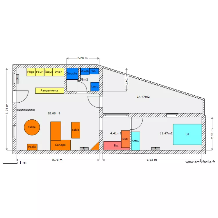Maison. Plan de 