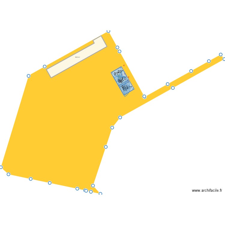 vallee. Plan de 4 pièces et 1478 m2