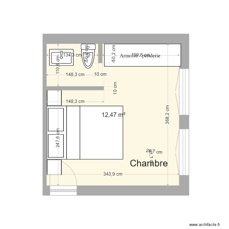 C. de Vivo -chambre 2. Plan de 0 pièce et 0 m2