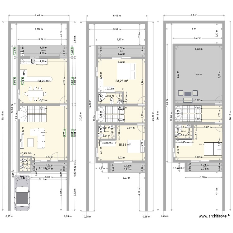 Sci StJo Triplex plus 1m. Plan de 0 pièce et 0 m2