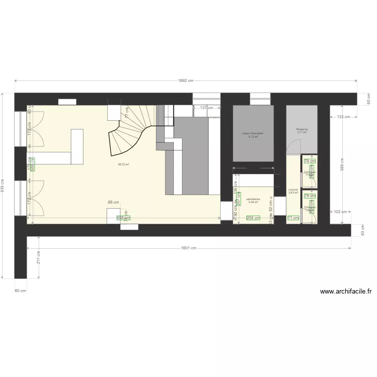 Plan bar les beaux arts. Plan de 