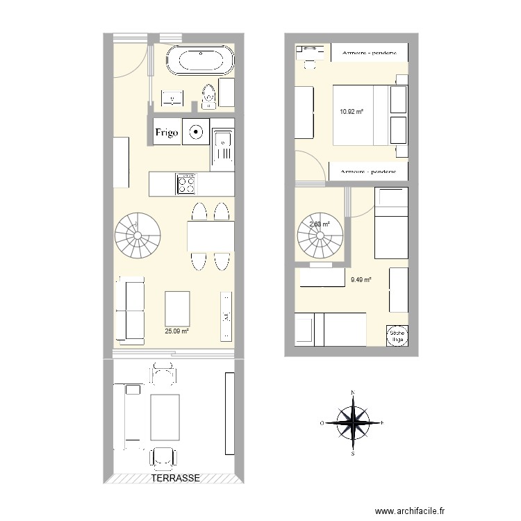 LE CHAPELAIN RdC. Plan de 0 pièce et 0 m2