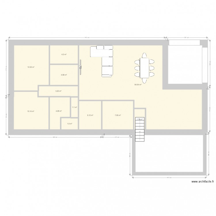 lot111. Plan de 14 pièces et 141 m2