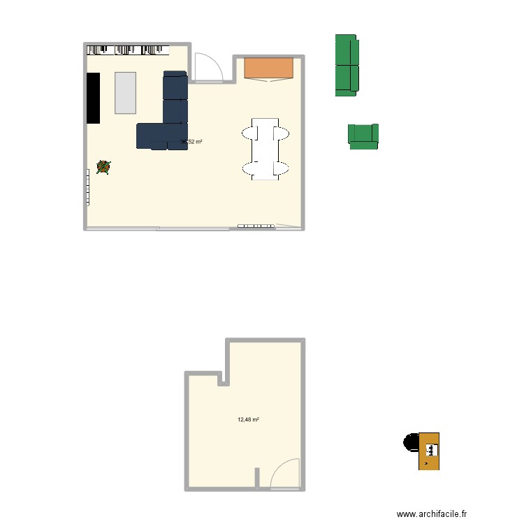 M ALf. Plan de 0 pièce et 0 m2