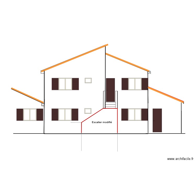 facade+escalier 3. Plan de 0 pièce et 0 m2