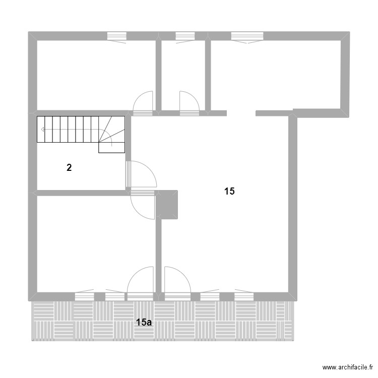 Combles - Mazembraz 16.08. Plan de 6 pièces et 60 m2