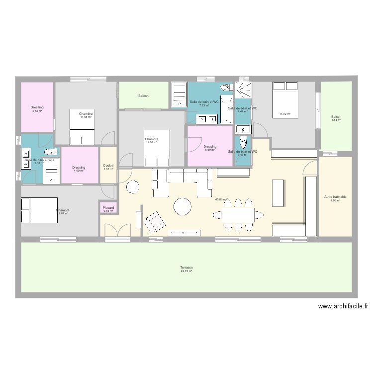 Maison. Plan de 0 pièce et 0 m2