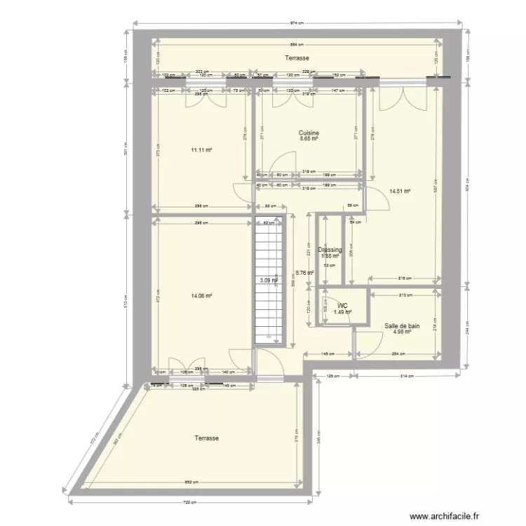 Plan – 2EME ETAGE EXISTANT – Par Jorge Paulo Leiria ️ | ArchiFacile