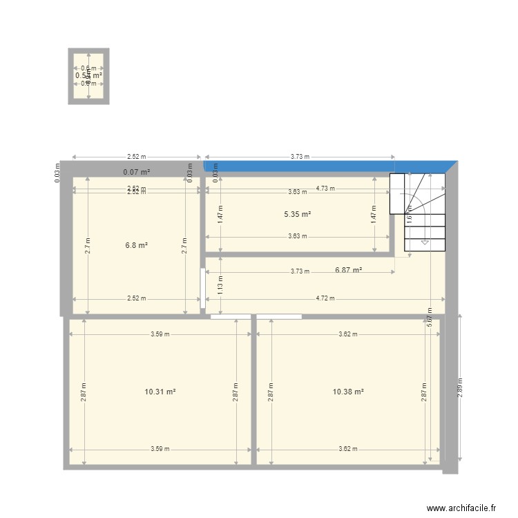 1ETAGE. Plan de 0 pièce et 0 m2