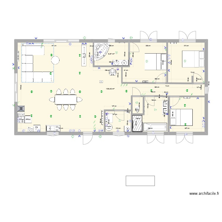 maison shema elec frantz 1. Plan de 2 pièces et 114 m2