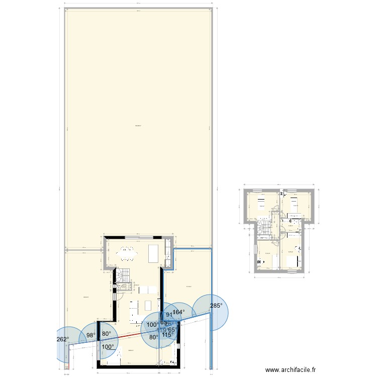 plan cadaujac non 2. Plan de 14 pièces et 841 m2