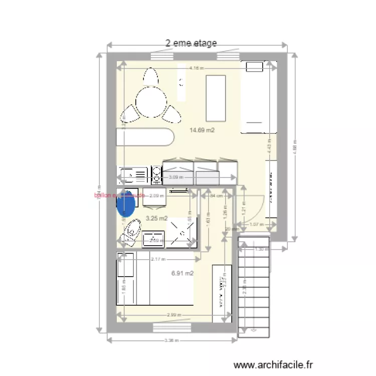 vignacout 2 eme etage habilit&eacute;. Plan de 