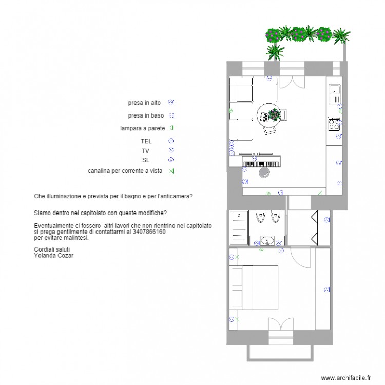 IMPIANTO ELETTRICO VALERIA 2018. Plan de 0 pièce et 0 m2